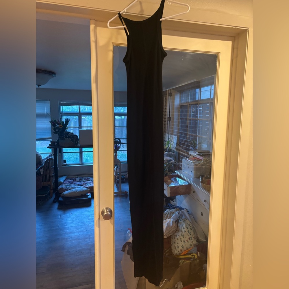Black Tank dress maxi Eterne women’s size extra small - Picture 2 of 6